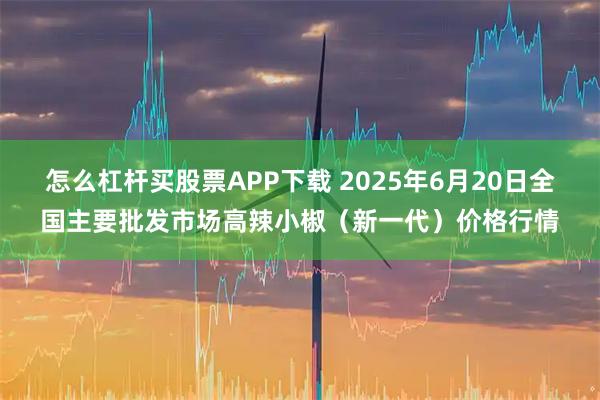 怎么杠杆买股票APP下载 2025年6月20日全国主要批发市场高辣小椒（新一代）价格行情